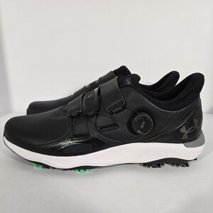 Under Armour Drive Pro Spikes Golf Shoes Storm Black White Mens 13 Boa S3 Swing